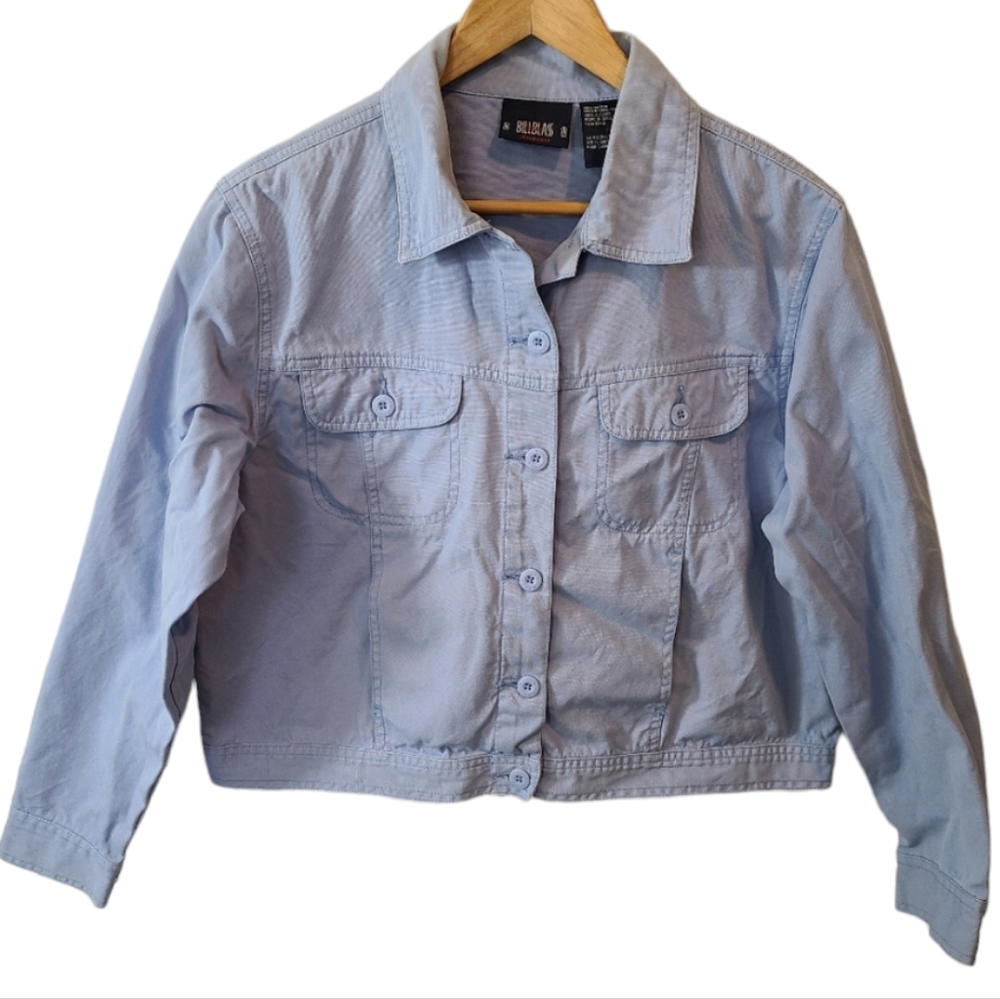 Bill Blass Cotten Jean Collar Jacket